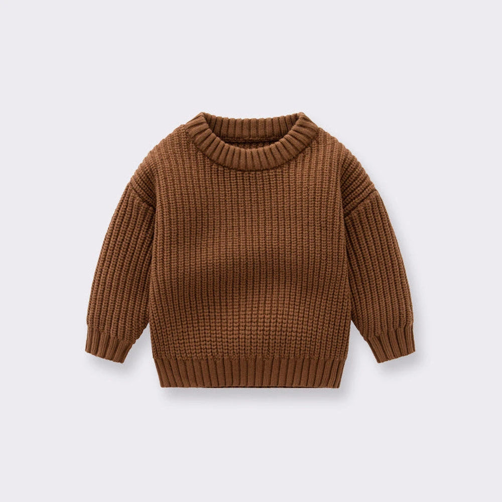 MyKids-USA® Baby Solid Color Handknit Design Quality Pullover Loose Sweater