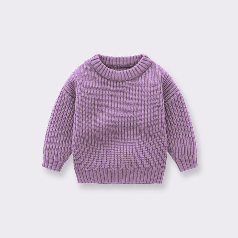 MyKids-USA® Baby Solid Color Handknit Design Quality Pullover Loose Sweater