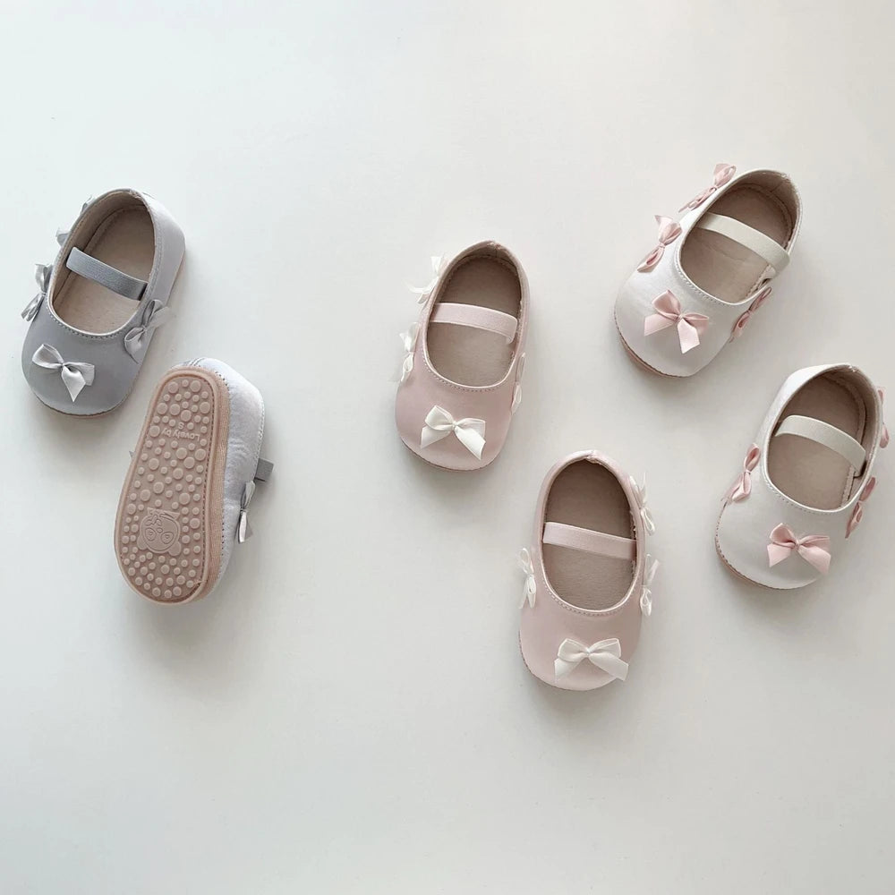 MyKids-USA® Baby Girl Fashion Butterfly-bow Pattern Toddler Soft-Sole Anti-slip Walking Shoes