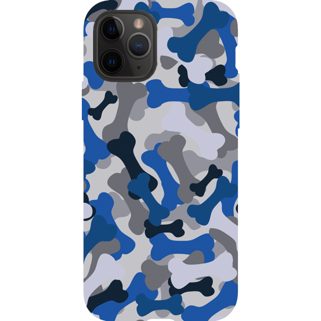 Bone Camo Blue Phone Cases
