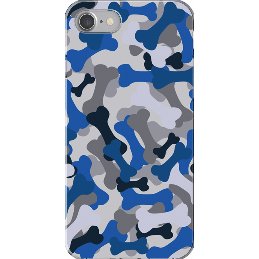 Bone Camo Blue Phone Cases