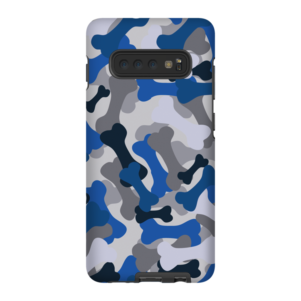 Bone Camo Blue Phone Cases