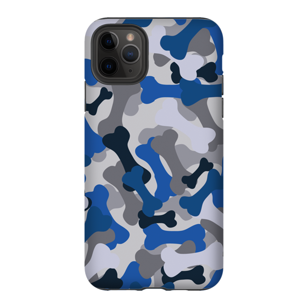 Bone Camo Blue Phone Cases