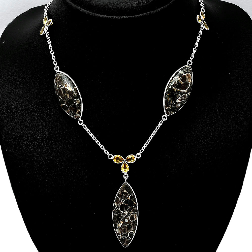Turtella Jasper - USA & Citrine Necklace N-1021 SDN2005